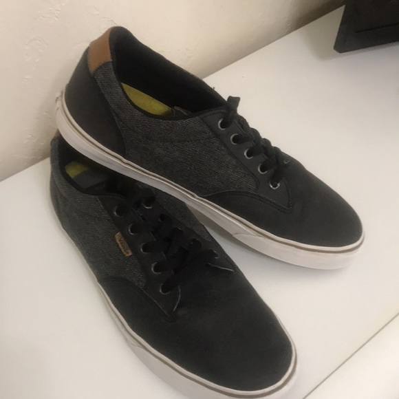 Vans Atwood Deluxe Mens Size 10.5 Black Dachshund Canvas Ortholite Sneaker Shoes - Picture 4 of 16